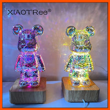 Load image into Gallery viewer, 5D Fireworks Bear Lamp