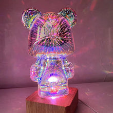 Load image into Gallery viewer, 5D Fireworks Bear Lamp