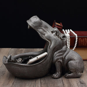 Hippo Storage Statue