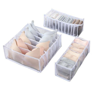 3 Piece Bedroom Storage Organiser (bras, underwear and more)