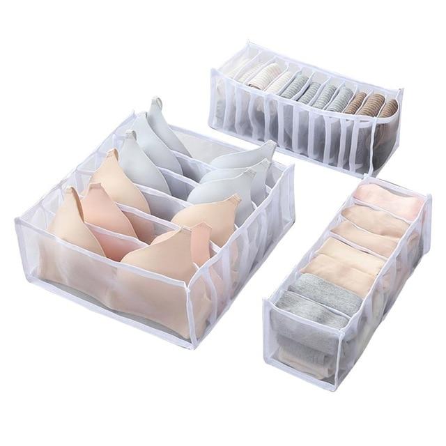 3 Piece Bedroom Storage Organiser (bras, underwear and more)