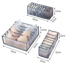 Load image into Gallery viewer, 3 Piece Bedroom Storage Organiser (bras, underwear and more)
